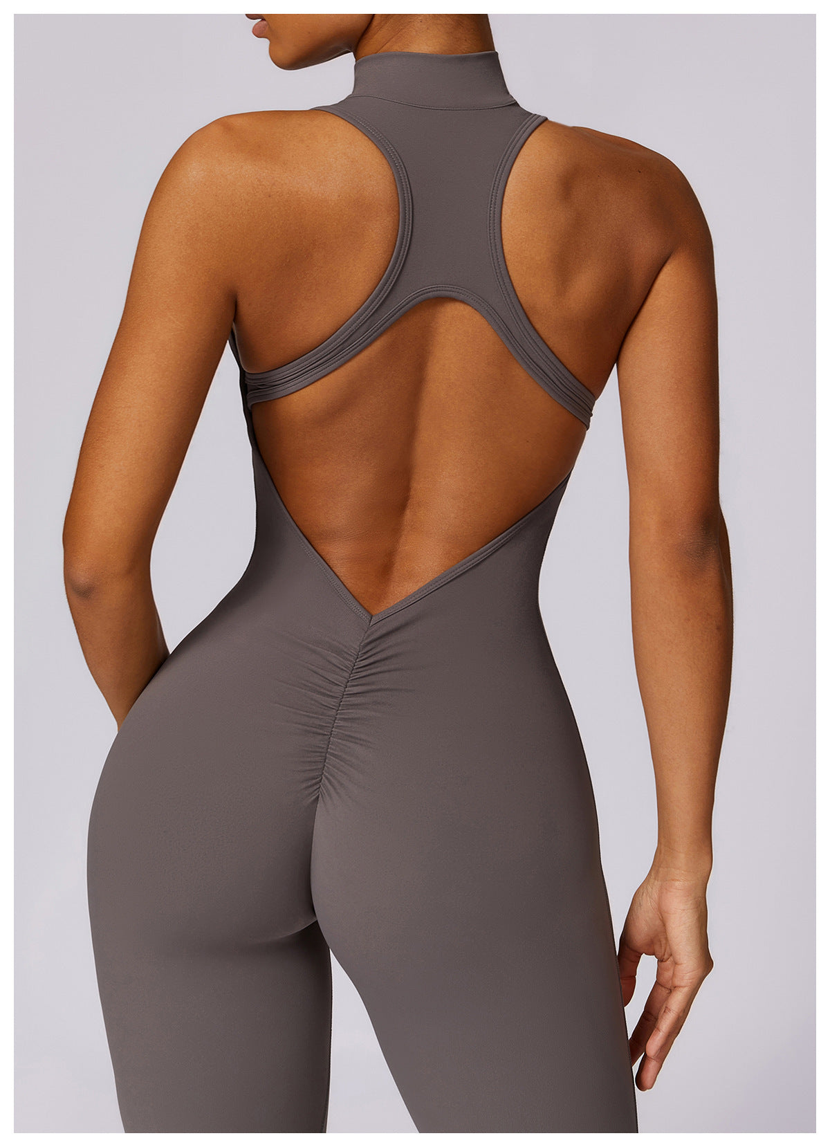 Anti sweat Zipper Yoga Jumpsuit for Training