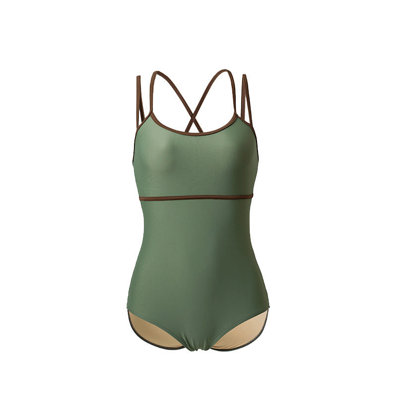 Simple Backless Swimsuit Women's Sling One-piece Swimsuit