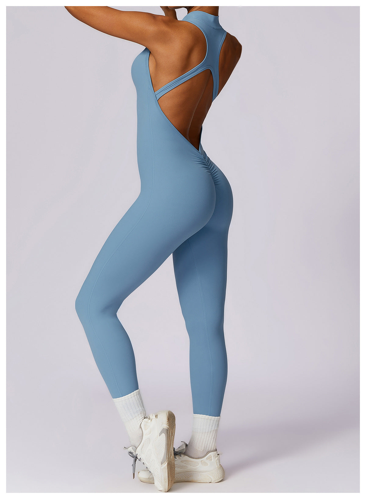 Anti sweat Zipper Yoga Jumpsuit for Training
