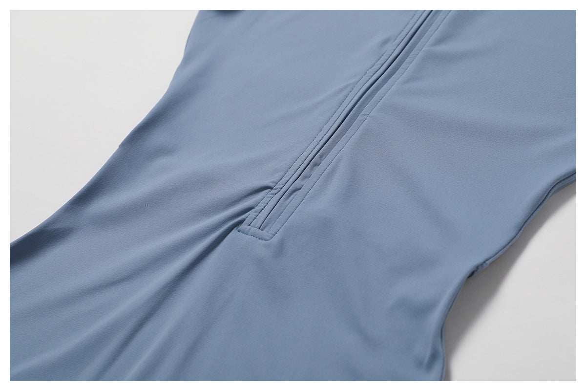 Women's Long-sleeve Zipper Yoga Sports Jumpsuit