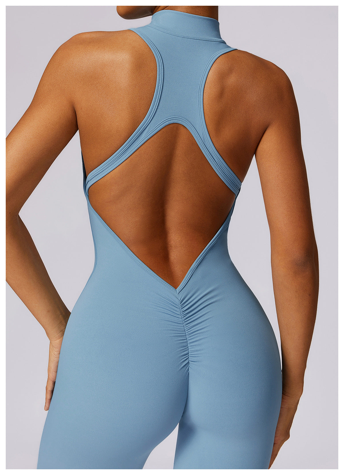 Anti sweat Zipper Yoga Jumpsuit for Training