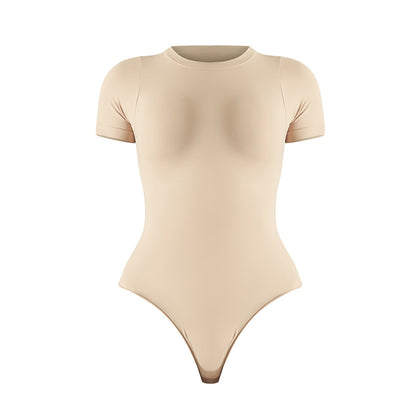 Women's Skinny Hip Raise Sports Short Sleeve Rompers