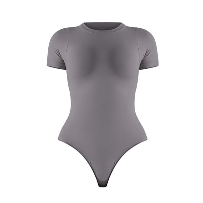 Women's Skinny Hip Raise Sports Short Sleeve Rompers