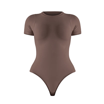Women's Skinny Hip Raise Sports Short Sleeve Rompers
