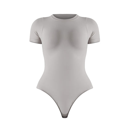 Women's Skinny Hip Raise Sports Short Sleeve Rompers