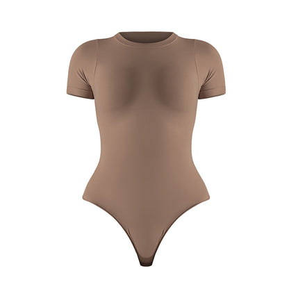 Women's Skinny Hip Raise Sports Short Sleeve Rompers